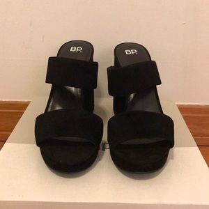 BP Suede Platform Mules